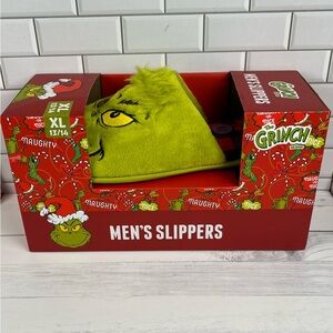 Dr. Seuss The Grinch Size:XL(13/14) Men’s Christmas Holiday Slippers Mul…